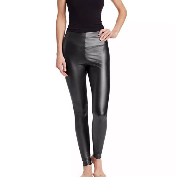 Commando  Perfect Faux Leather Black High Waist Leggings NWOT Large - Picture 9 of 12